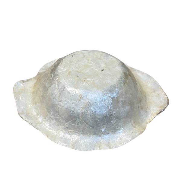 Set Of 7 Vintage Sea Shell Capiz Shell Bowls Salad Bowls - Picture 5 of 9